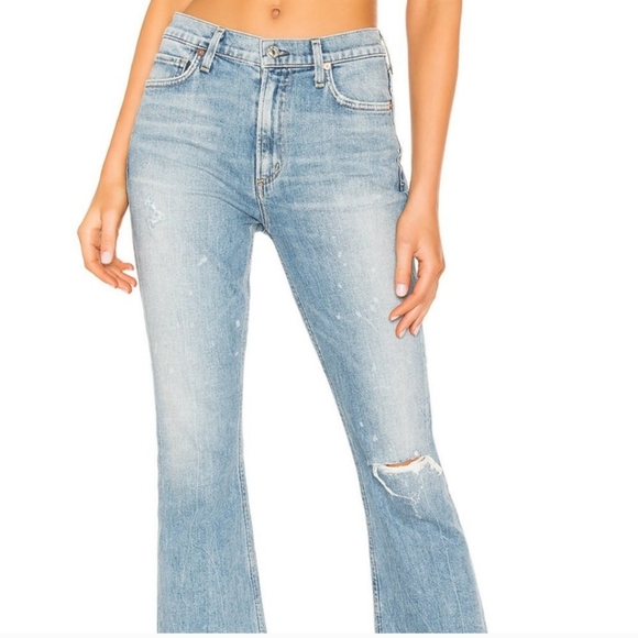 NWT Citizens of Humanity Demy Cropped Flare Jeans Size 31 - Picture 3 of 14